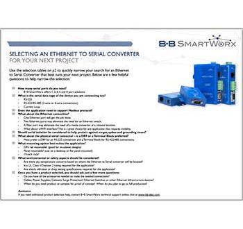 Ethernet to Serial Product Selection Guide