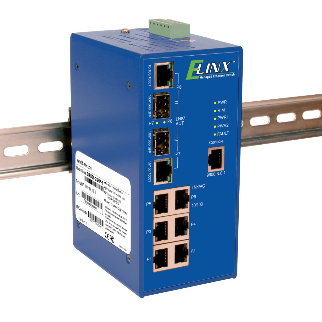 Commutateur Switch Fibre Optique Gigabit Industriel L2 Managed POE + 8  Ports POE 30W 2 emplacements SFP avec Vlan Qos LACP STP/RSTP : :  Informatique